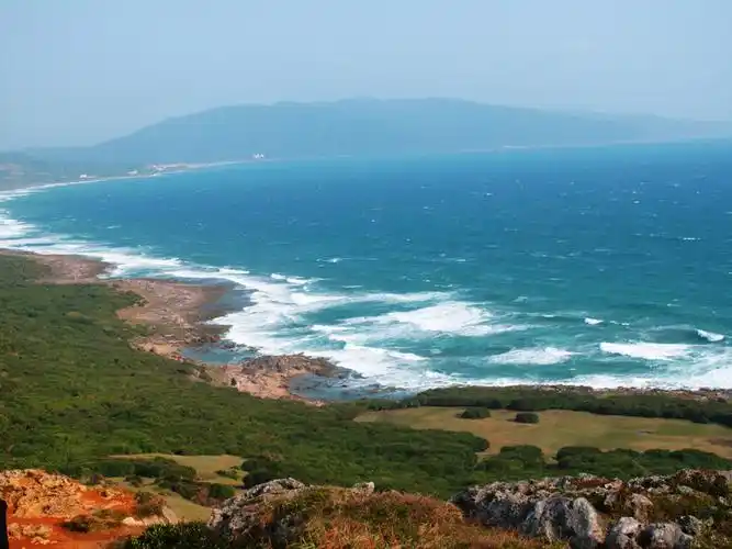 台湾海峡的好望角海天一色的最南端自然风光