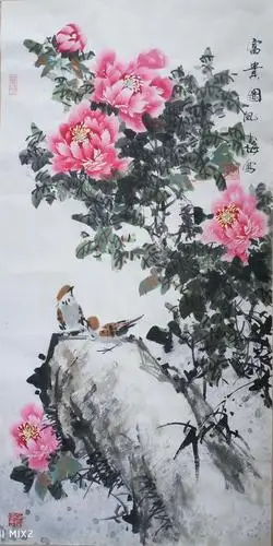 李凤梅三尺竖幅花鸟国画作品新作(28)