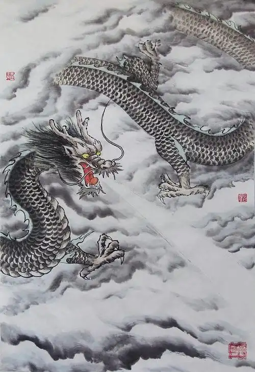 写意中国龙图片素材