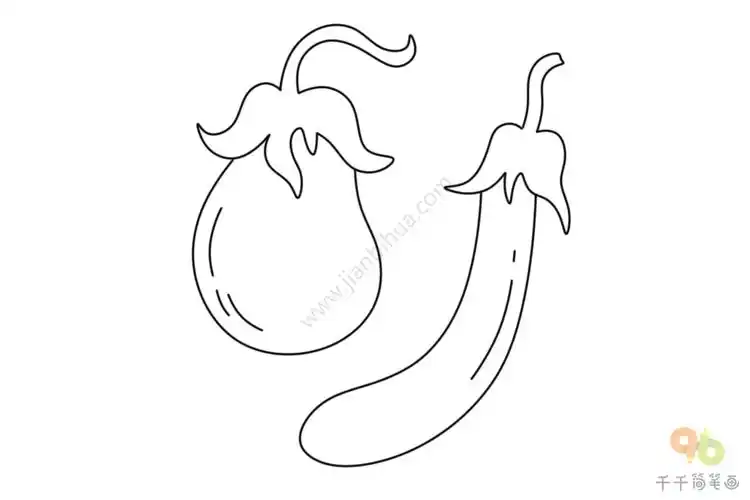 茄子简笔画简单