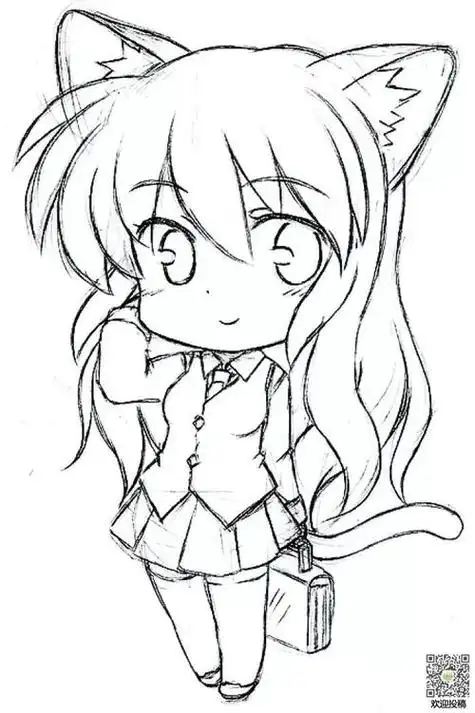 简笔画动漫q版人物简笔画女生q版人物 简笔画 手绘 素描美少女头像