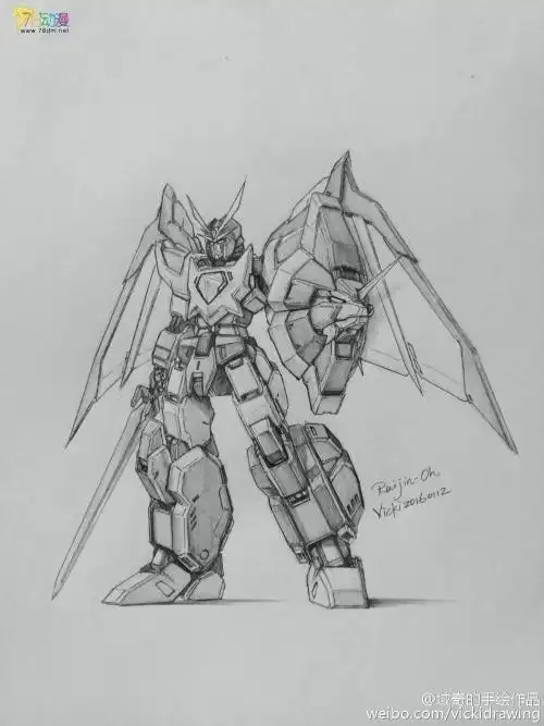 机器人素描简笔画今天和大家分享一下画科幻战斗机器人的简笔画过程