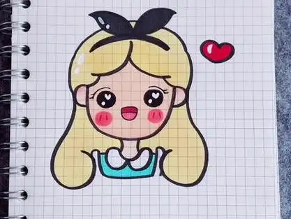 爱丽丝来集合～#简笔画 #爱丽丝