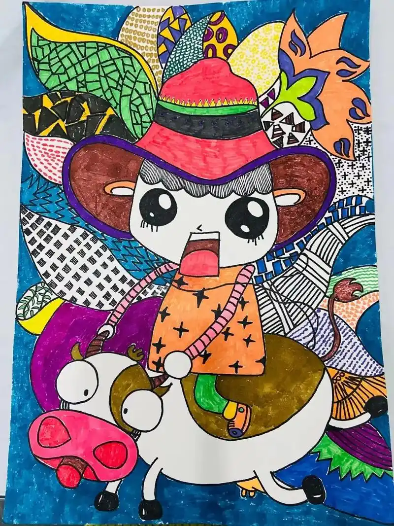 二年级科幻画一等奖作品#爱画画的小朋友 - 抖音