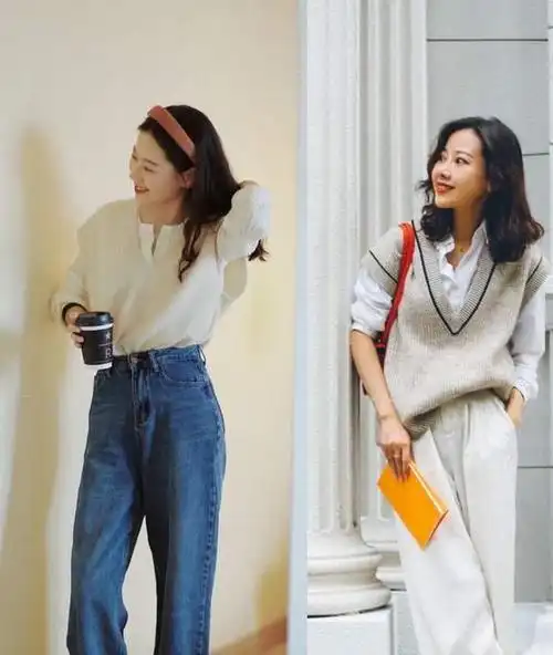 普通女生怎么穿显高又显瘦针织衫搭配阔腿裤不光高级还很减龄