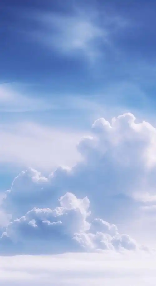 蓝天白云蓝色h5背景