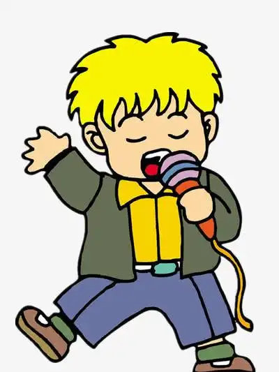 手绘/卡通 卡通元素 > 唱歌的男孩 收藏 [声明] 觅元素所有素材为用户
