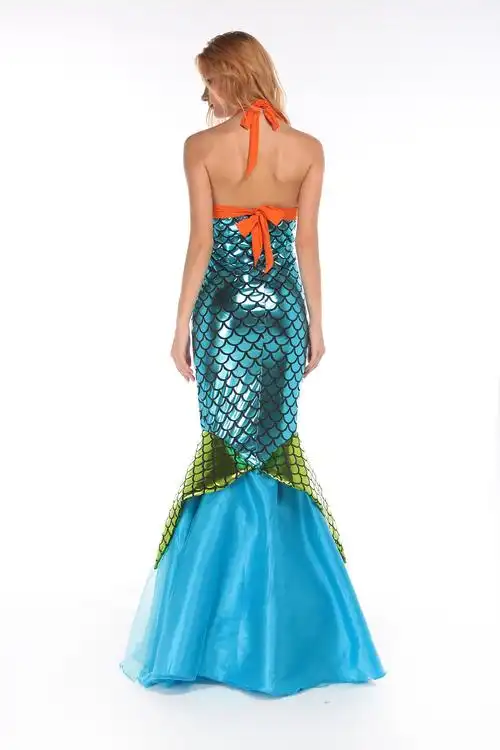 万圣节美人鱼扮演性感文胸长裙套装cos角色扮演人鱼公主民族服装