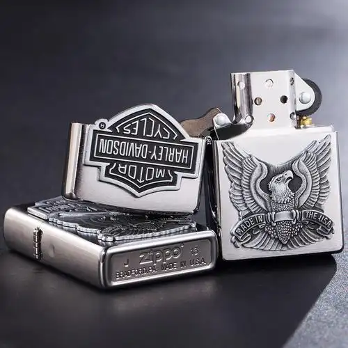 美国zippo打火机芝宝哈雷雄鹰展翅200hdh284男士礼品