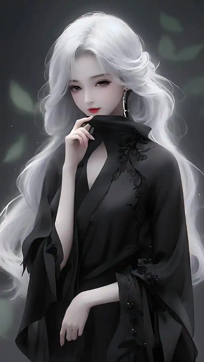 黑色系女生头像/壁纸