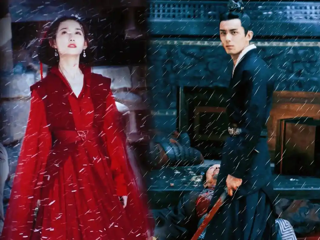 真-青梅竹马的氛围感!#吴磊 #蒋依依红衣古装造型 #青梅竹 - 抖音