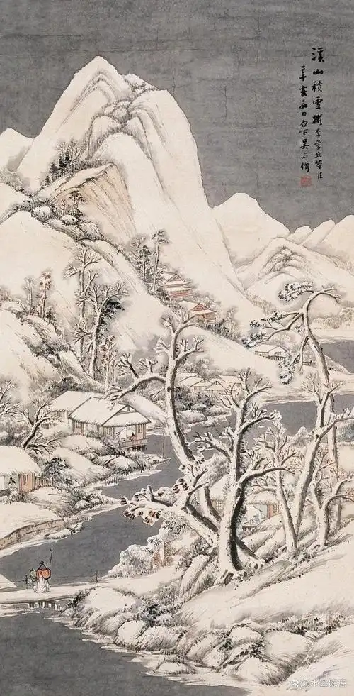 经典!一组近现代中国画大家们的雪景山水画