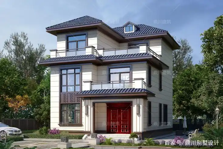 新中式三层别墅外观好看布局经得起考验再现美丽中国风