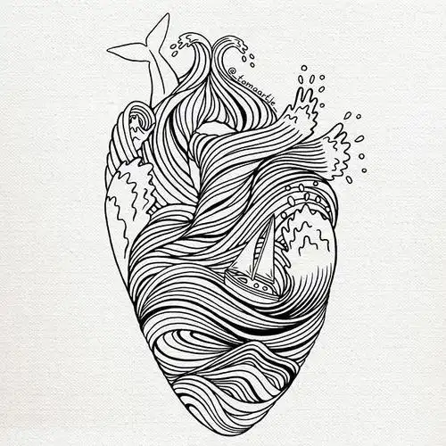 针管笔插画by/maartje#黑白插画