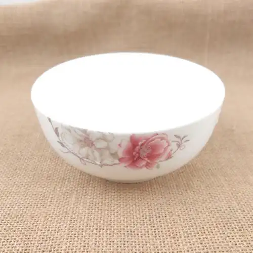 5寸陶瓷碗 5韩式碗 圆形家用米饭碗 花朵陶瓷碗 瓷碗 直径13cm