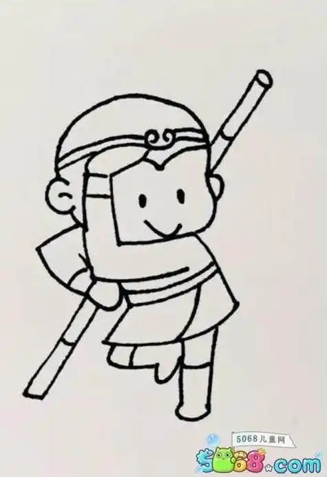 西游记唐僧简笔画西游记唐僧简笔画涂色西游记教程儿童画怎么画西游记