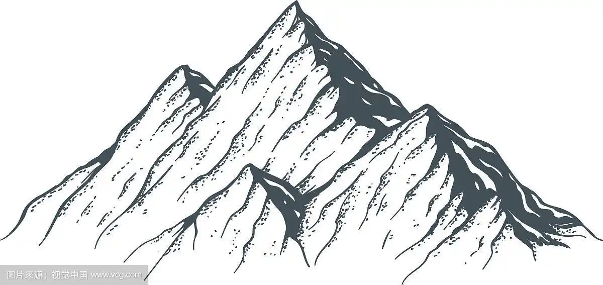 手绘山