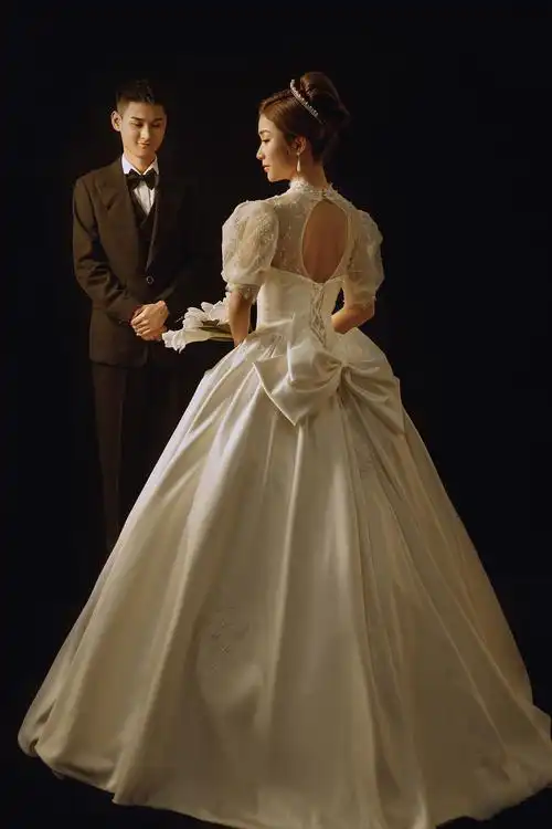 复古婚纱油画风