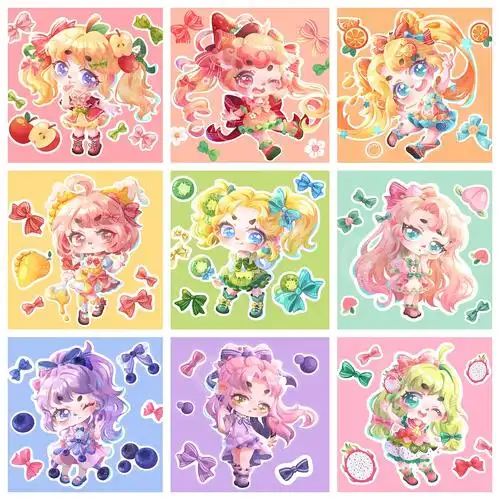 水果拟人系列插画|q版|插画|儿童插画|羊乐阳 - 原创作品 - 站酷