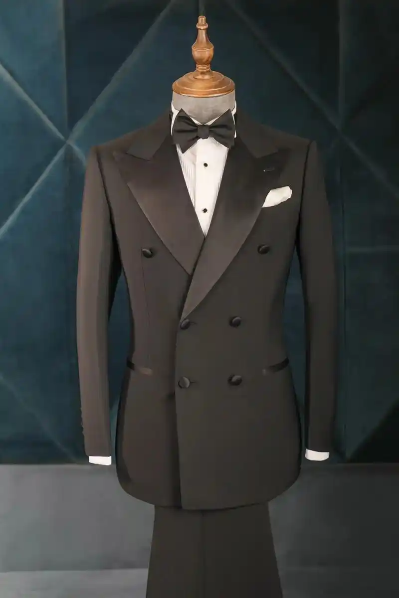 mrdandy黑色双排扣礼服