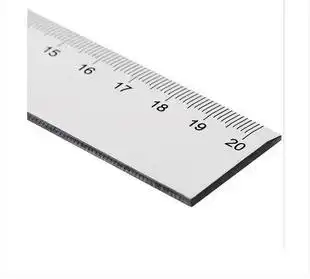 deli得力 6220 有机直尺 20公分 尺子 塑料 透明尺20cm.