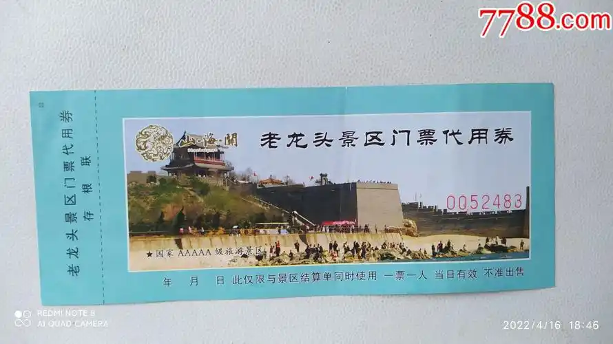 老龙头景区门票代用券