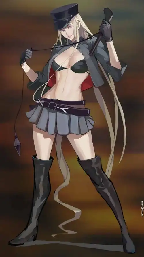 野良神最强武神威娜毘沙门天bishamon金色长发军装手机壁纸图片(9)