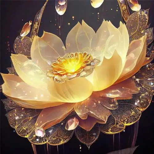 金色莲花好运头像