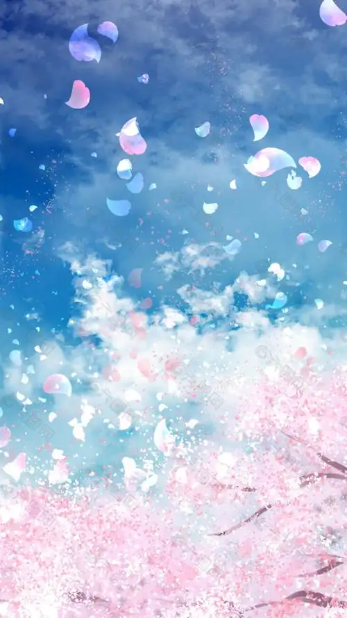 唯美粉色樱花h5背景素材