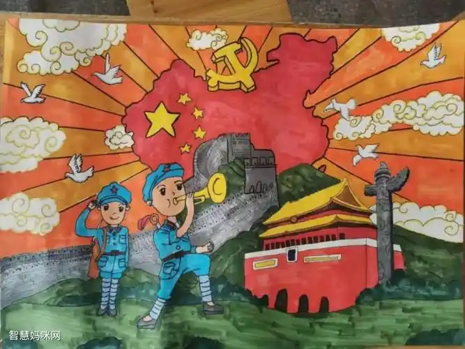 献礼党的生日主题绘画