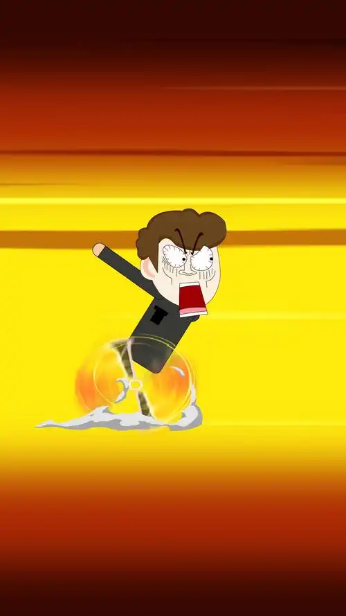 搞笑动画叔叔为了赢得比赛是不择手段啊