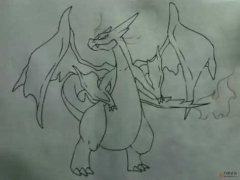 喷火恐龙简笔画儿童