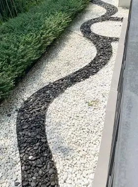 40斤白色庭院景观铺路造景鹅卵石