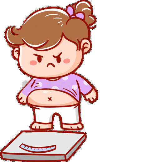 称体重发誓减肥表情包动图gif