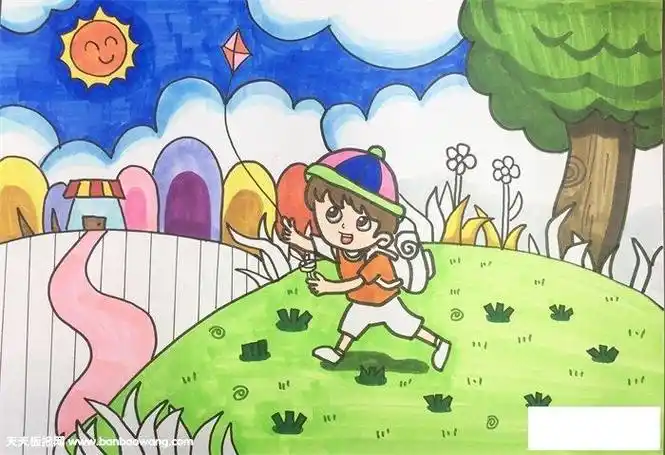 好大一幅画简笔画