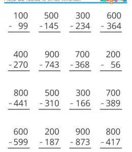 21道三位数减三位数减法竖式练习题打印图片练习题打印49道三位数减三