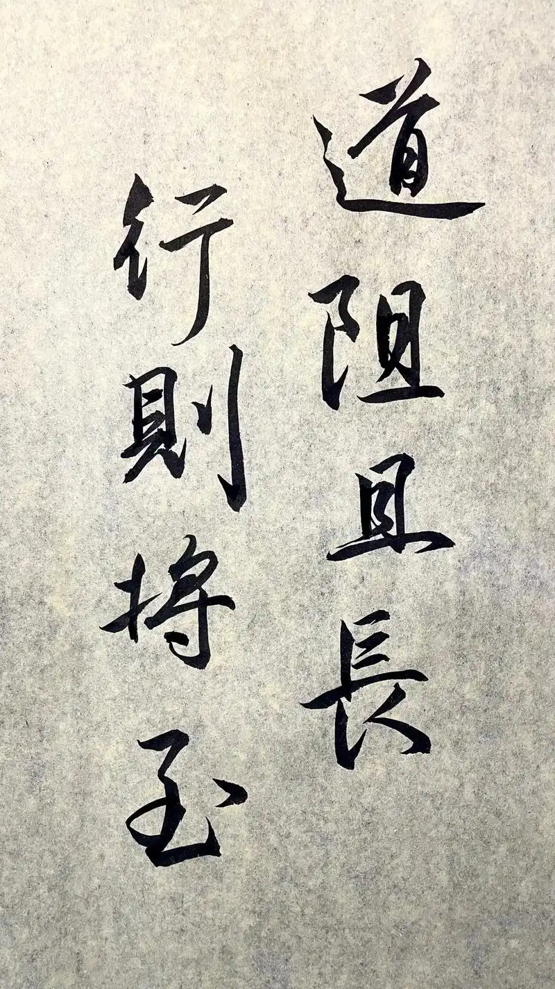 道阻且长 行则将至#书法 - 抖音