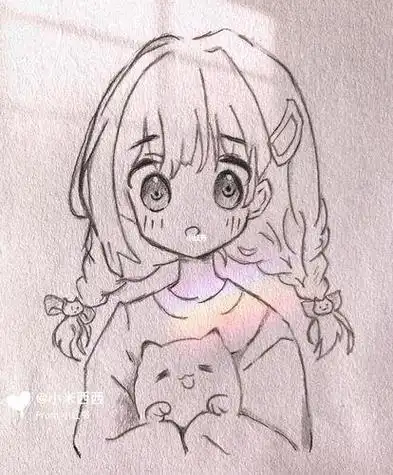 简笔画|小姐姐女孩少女卡通人物头像手帐简笔画卡通