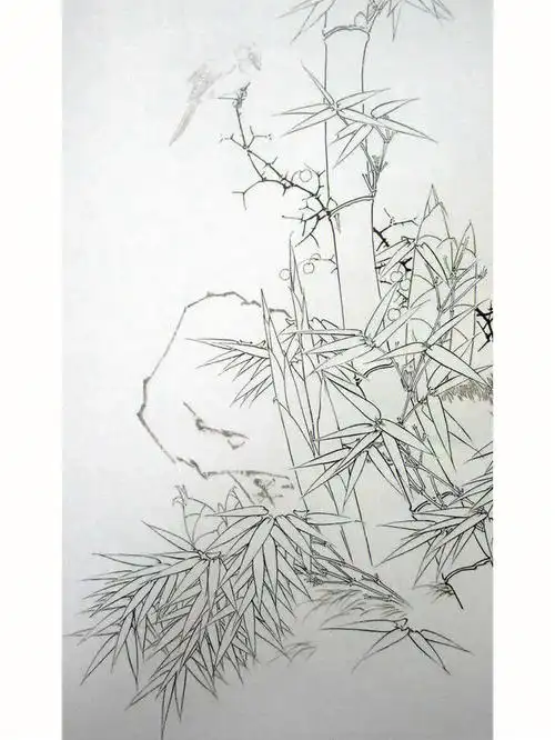 工笔竹子一幅画的诞生