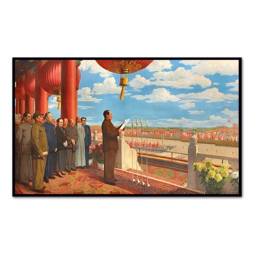 国庆开国大典祖国发展史 铭记历史diy数字油画手绘填色装饰油彩画