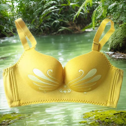 618大促黄bras聚拢调整型文胸无痕无钢圈b杯内衣单件新潮流