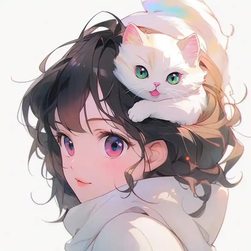 今天的一些作品,适合做微信头像图片,卡通风格,ins高级质感女生头像