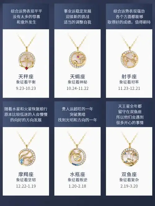 施华洛世奇锆吾悠十二星座项链女新款轻奢小众生日七夕情人节礼物送