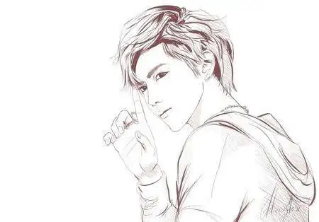 三年级英语吴亦凡简笔画