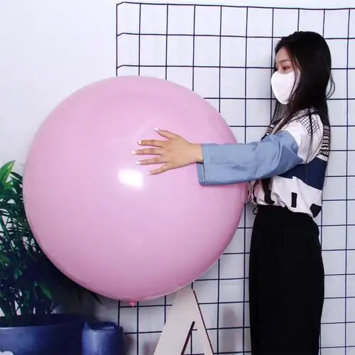 36寸加厚正圆亮色乳胶气球35g婚庆布置地爆球多色ktv酒吧装饰