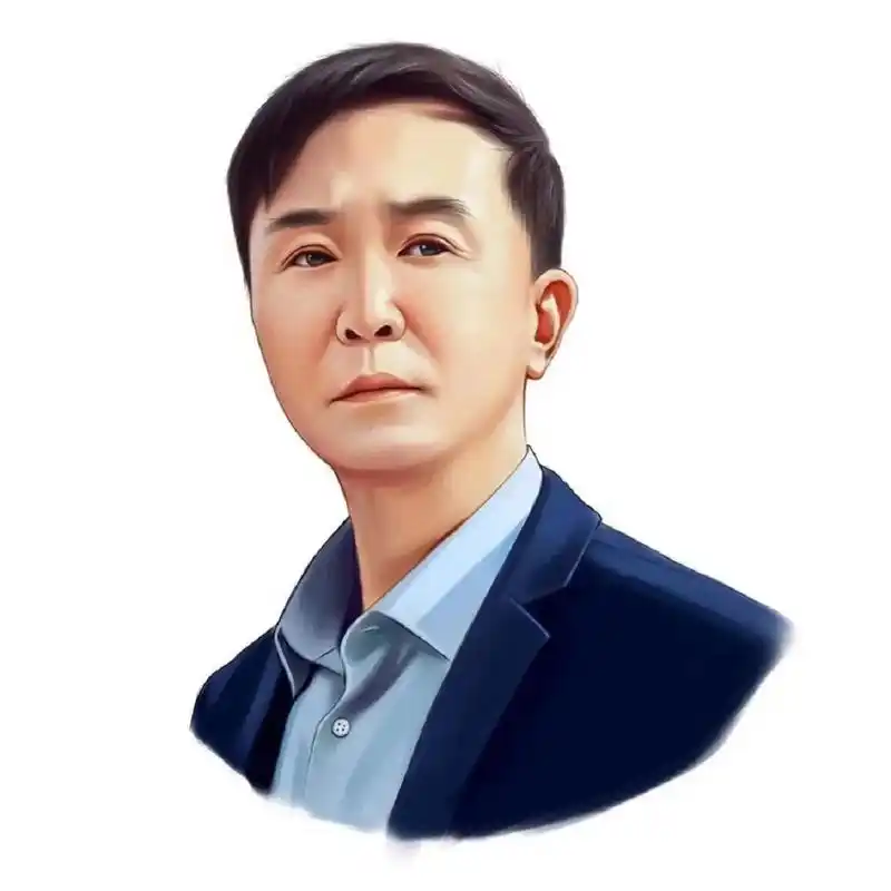 成熟自信 帅气十足的男士手绘头像 男士的写实手绘头像.