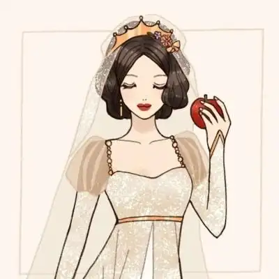 高清清新的迪士尼公主穿婚纱头像图片