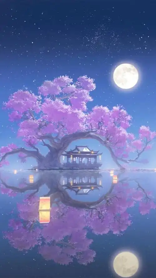 动漫古风场景系列唯美插画图集!落霞与孤鹜齐飞,秋水共长天一色