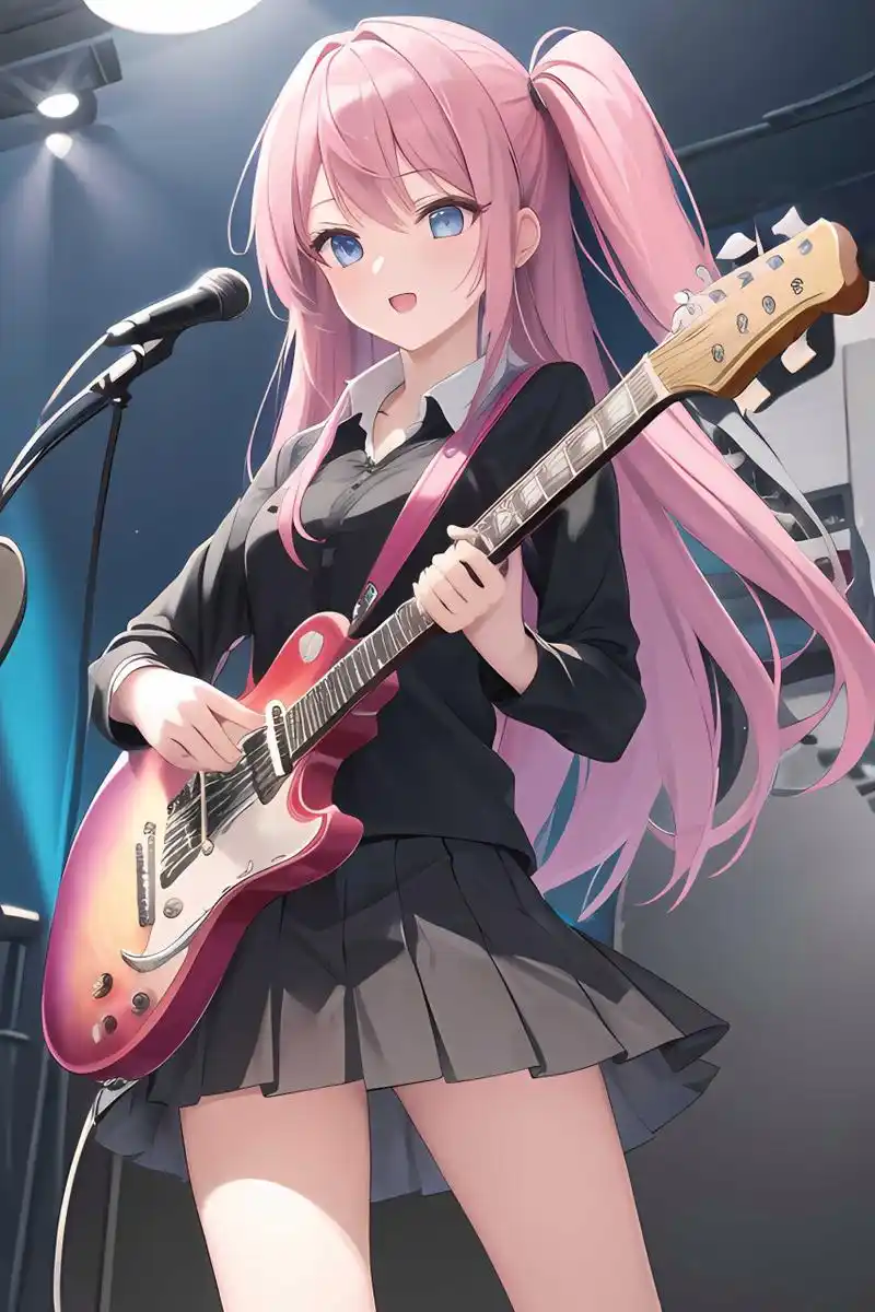 二次元美图#音乐少女