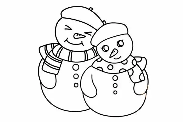 雪人简笔画画法步骤教程
